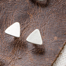 Load image into Gallery viewer, Petite Solid Sterling Triangle Studs
