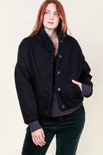 Load image into Gallery viewer, Nightliner Denim Jacket in Dark Olive
