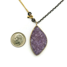 Load image into Gallery viewer, Amethyst Drusy Necklace
