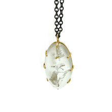 Load image into Gallery viewer, Oval Negative Quartz Necklace
