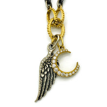 Load image into Gallery viewer, Feathered Diamond Wing Charm
