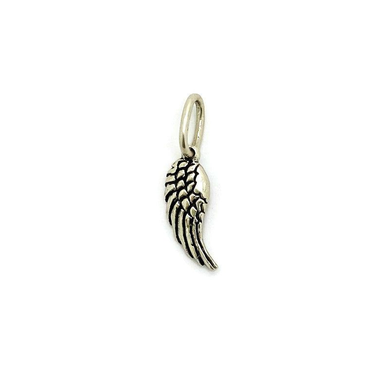 Tiny Feathered Wing Charm