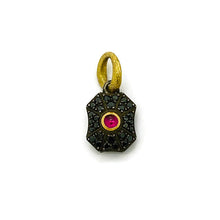 Load image into Gallery viewer, Black Diamonds with Ruby Charm
