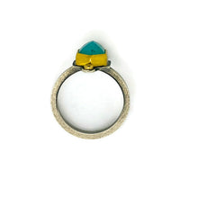 Load image into Gallery viewer, Hexagonal Peruvian Opal Mixed Metal Ring
