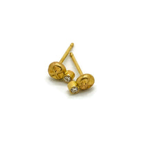 Load image into Gallery viewer, Gold Diamond Post Earrings
