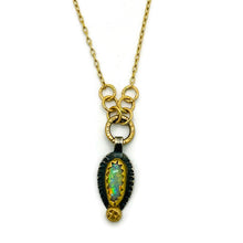 Load image into Gallery viewer, Opal Necklace in Gold Bezel
