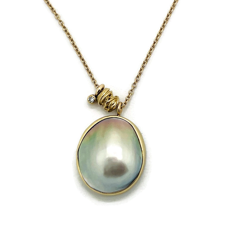 Tahitian Mabe Pearl Necklace
