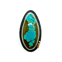 Load image into Gallery viewer, Turquoise Ring with Dots of Gold
