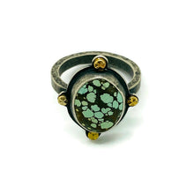 Load image into Gallery viewer, Mixed Metal Turquoise Ring
