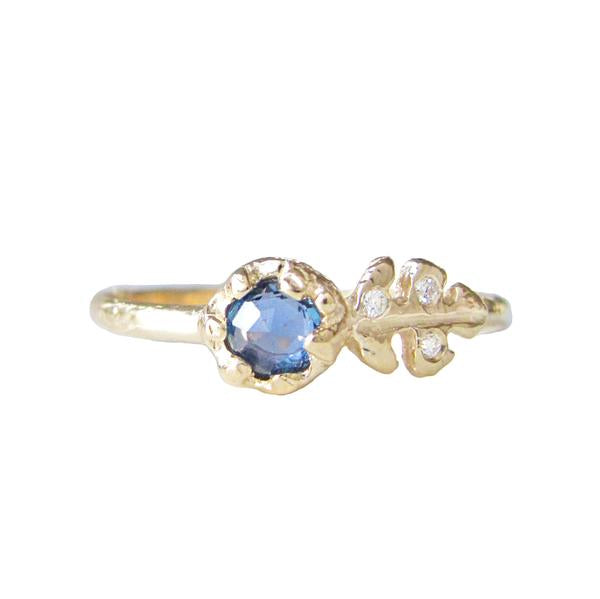 Floret Blue Sapphire Ring