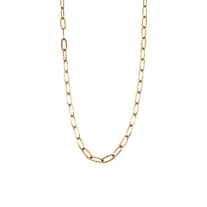 14K Gold Rectangular Link Chain