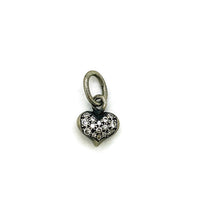 Load image into Gallery viewer, Silver Baby Puff Pave Heart Charm
