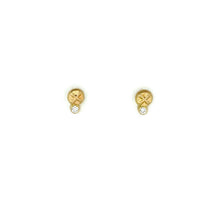 Load image into Gallery viewer, Gold Diamond Post Earrings
