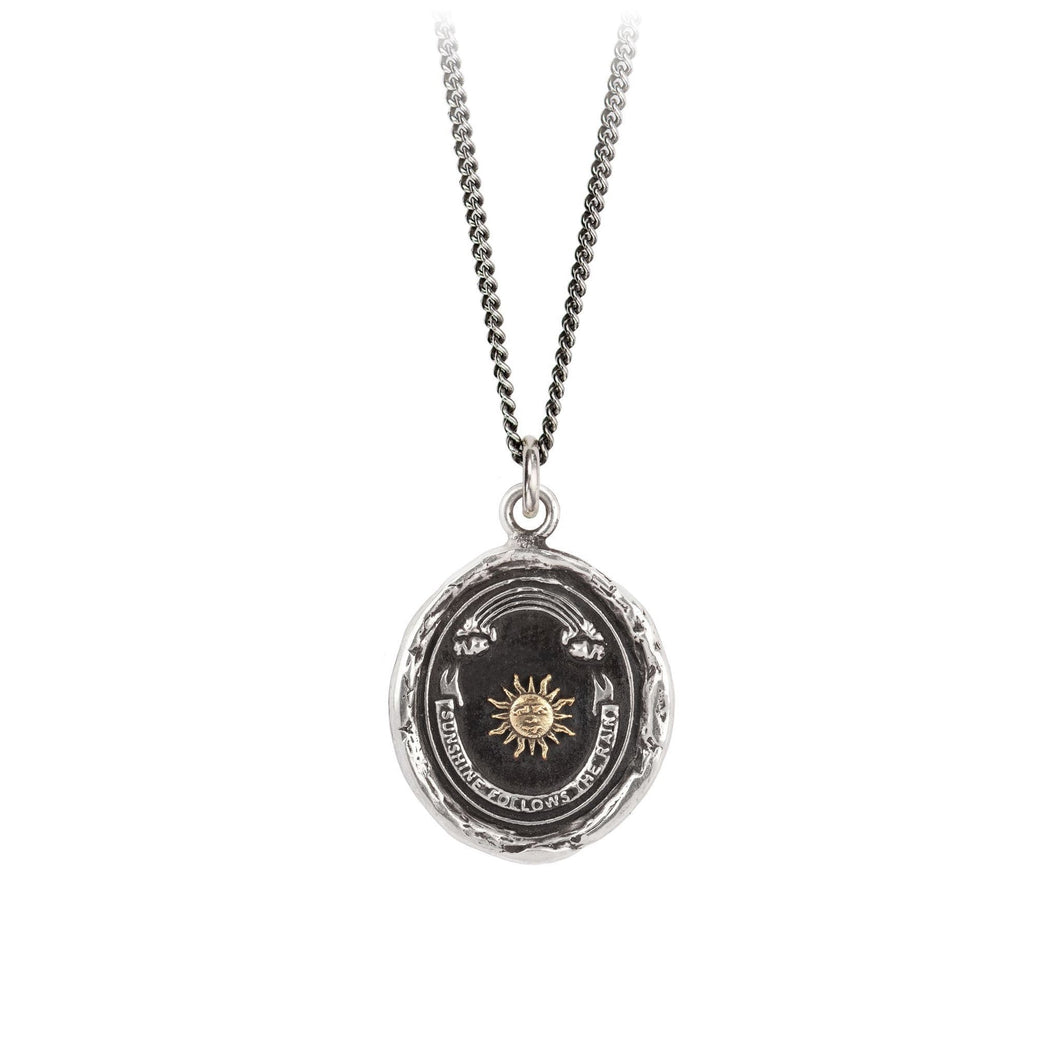Rainbow 14K Gold on Silver Talisman
